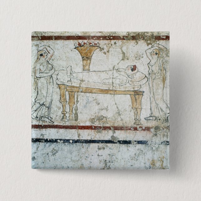 Chapa Cuadrada Fresco de la tumba de Gaudio, c.480 A.C. (Anverso)