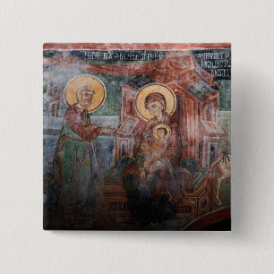 Chapa Cuadrada Frescos de la Iglesia Serbia del siglo XIV, 2