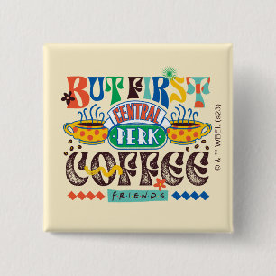Chapa Cuadrada FRIENDS™ Primero Café Gráfica Vibrante