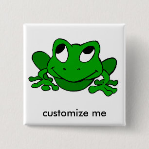 Chapa Cuadrada Froggie verde lindo