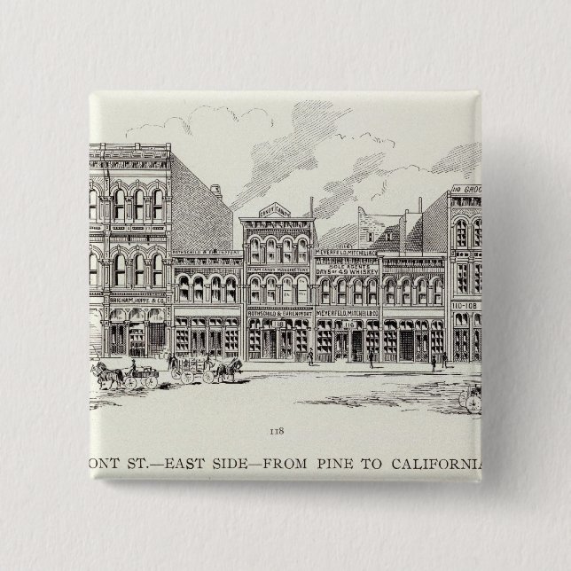 Chapa Cuadrada Front East side Pine y California (Anverso)