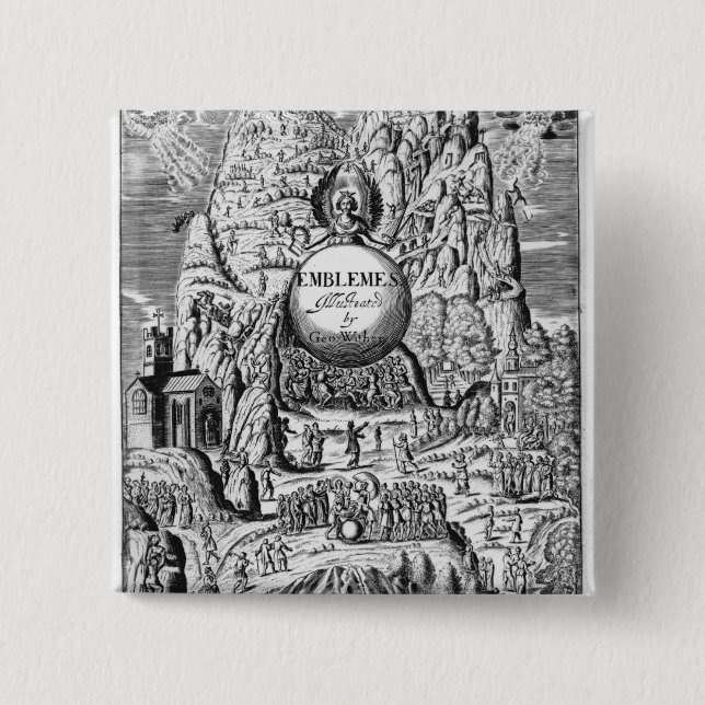 Chapa Cuadrada Frontispiece a los "emblemas" de George Wither, (Anverso)
