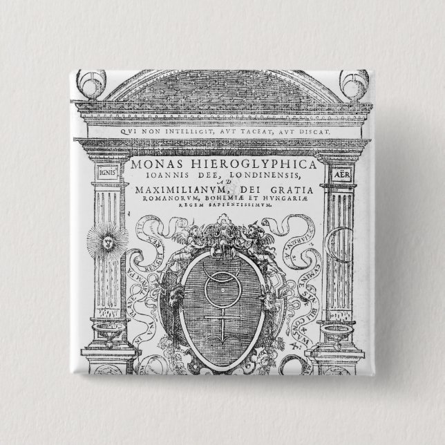 Chapa Cuadrada Frontispiece de 'Monas Hieroglyphica (Anverso)