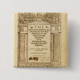 Chapa Cuadrada Frontispiece 'del libro de Prayer común