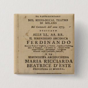 Chapa Cuadrada Frontispiece Lucio Silla de Mozart de '