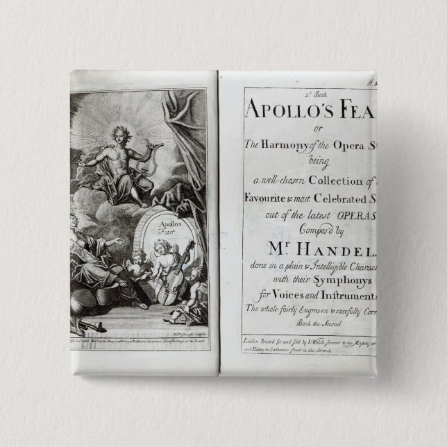 Chapa Cuadrada Frontispiece para el banquete de Apolo, c.1734 (Anverso)