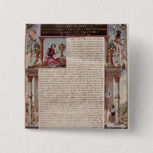 Chapa Cuadrada Frontispiece para reservar I que muestra una