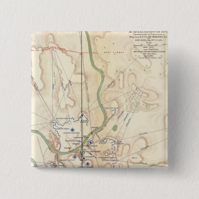 Chapa Cuadrada Ft Rosecrans, Tenn (Anverso)