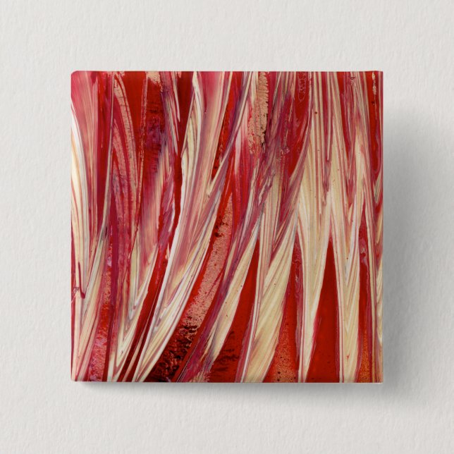 Chapa Cuadrada Fuchsia Feather Fringe (Anverso)