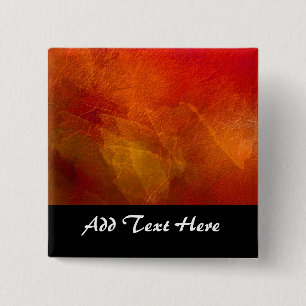 Chapa Cuadrada Fuego - Arte abstracto en naranja, amarillo, rojo