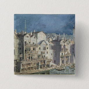 Chapa Cuadrada Fuego en el Pont Meuniers aux. en 1621