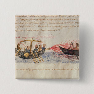 Chapa Cuadrada Fuego griego (vitela)