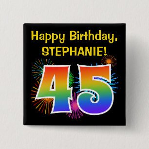 Chapa Cuadrada Fuegos artificiales de la diversión + Modelo "45"