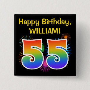 Chapa Cuadrada Fuegos artificiales de la diversión + Modelo "55"