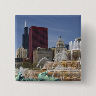 Chapa Cuadrada Fuente de Buckingham, ubicada en Grant Park,