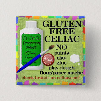 Chapa Cuadrada Fuente libre del arte del gluten celiaco que