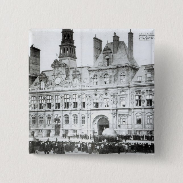 Chapa Cuadrada Fuera del hotel de Ville (Anverso)