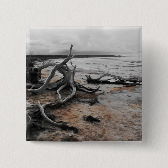 Chapa Cuadrada Fuerzas Naturales del Lago Tyrrell (Anverso)