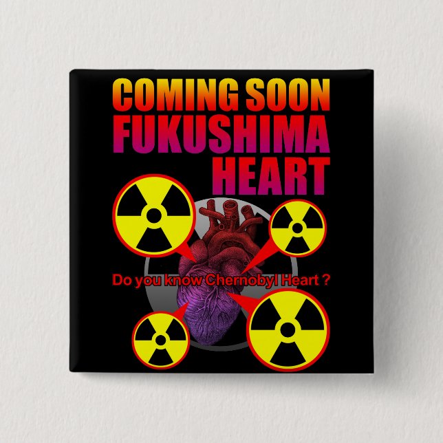 Chapa Cuadrada Fukushima heart (Anverso)