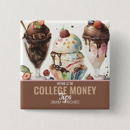 Chapa Cuadrada FUN ICE CREAM, Consejos Apreciados, dinero univers