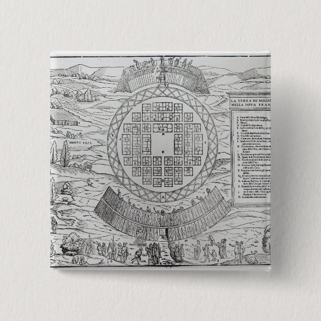 Chapa Cuadrada Fundación de Hochelaga (Anverso)