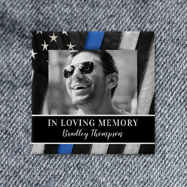 Chapa Cuadrada Funeral conmemorativo de oficiales de policía