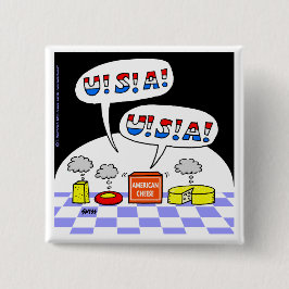 Chapa Cuadrada Funny Personalizado estadounidense de queso Patrio