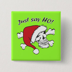 Chapa Cuadrada Funny Santa Skull