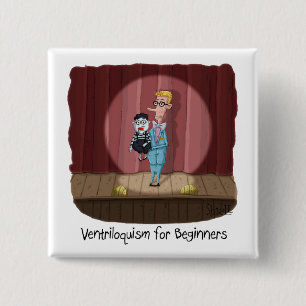 Chapa Cuadrada Funny Ventriloquism for Beginners Card or gift.