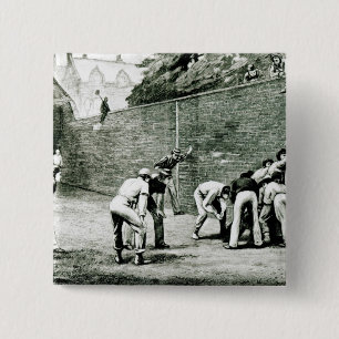 Chapa Cuadrada Fútbol en la pared en Eton