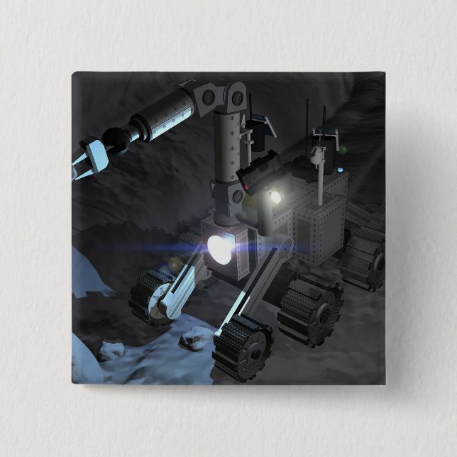 Chapa Cuadrada Futuras misiones de exploración espacial 6 (Anverso)