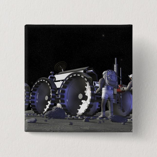 Chapa Cuadrada Futuras misiones de exploración espacial 9 (Anverso)