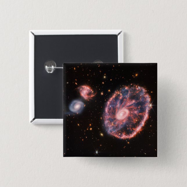 Chapa Cuadrada Galaxia de volantes, telescopio espacial James Web (Anverso y reverso)