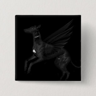 Chapa Cuadrada Galgo negro del ángel