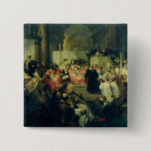 Chapa Cuadrada Galilei ante el consejo, 1861