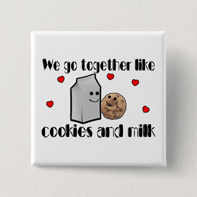 Chapa Cuadrada Galletas y amor de la leche (Anverso)
