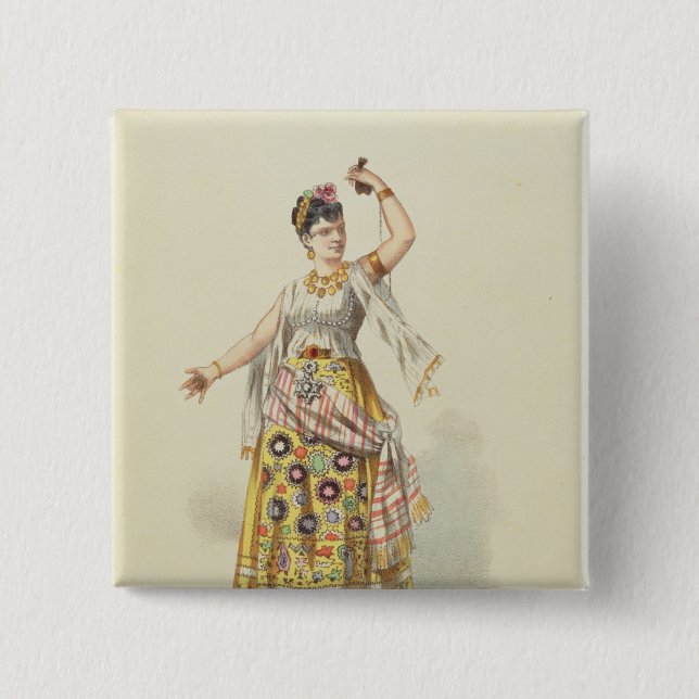 Chapa Cuadrada Galli Marie en el papel de Carmen (Anverso)