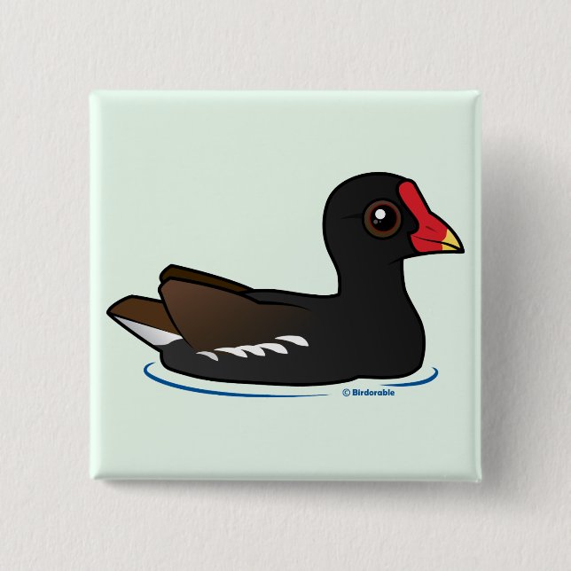 Chapa Cuadrada Gallinule común lindo (Anverso)