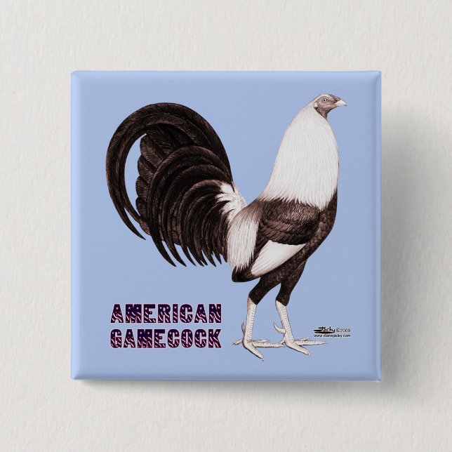 Chapa Cuadrada Gamecock Sepia (Anverso)