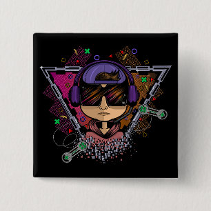 Chapa Cuadrada Gamer Boy