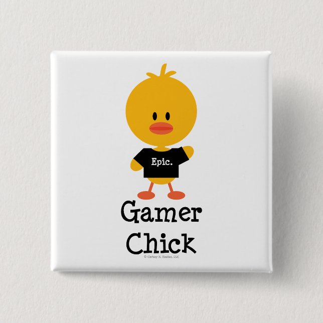 Chapa Cuadrada GamerChick (Anverso)