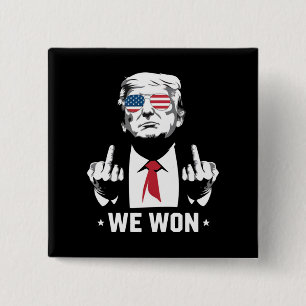 Chapa Cuadrada Ganador Trump Ganamos Día de Inauguración 47º