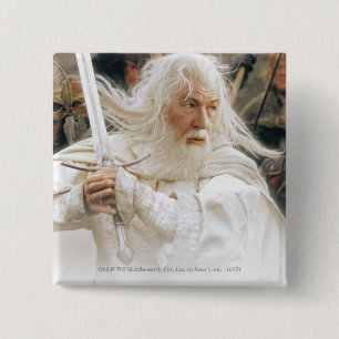 Chapa Cuadrada GANDALF™ lucha con espada