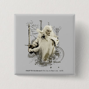 Chapa Cuadrada GANDALF™ with Sword Vector Collage