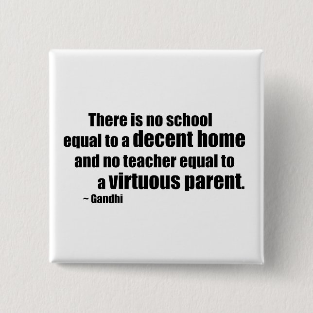 Chapa Cuadrada Gandhi Homeschool (Anverso)