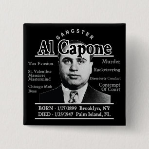 Chapa Cuadrada Gangster Al Capone