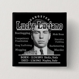 Chapa Cuadrada Gángster Lucky Luciano