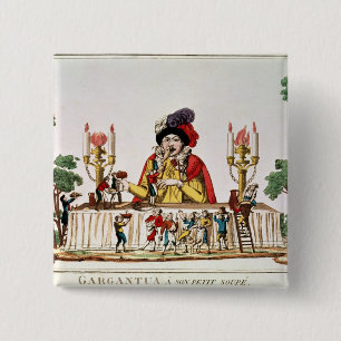 Chapa Cuadrada Gargantua en su pequeña cena, c.1800