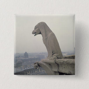 Chapa Cuadrada Gargoyle en la barandilla del grande