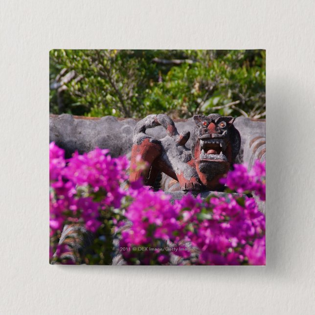 Chapa Cuadrada Gargoyle japonés (Anverso)